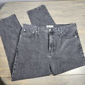 Madewell Perfect Vintage Jean Women’s 32 High Rise Tapered Washed Black Denim